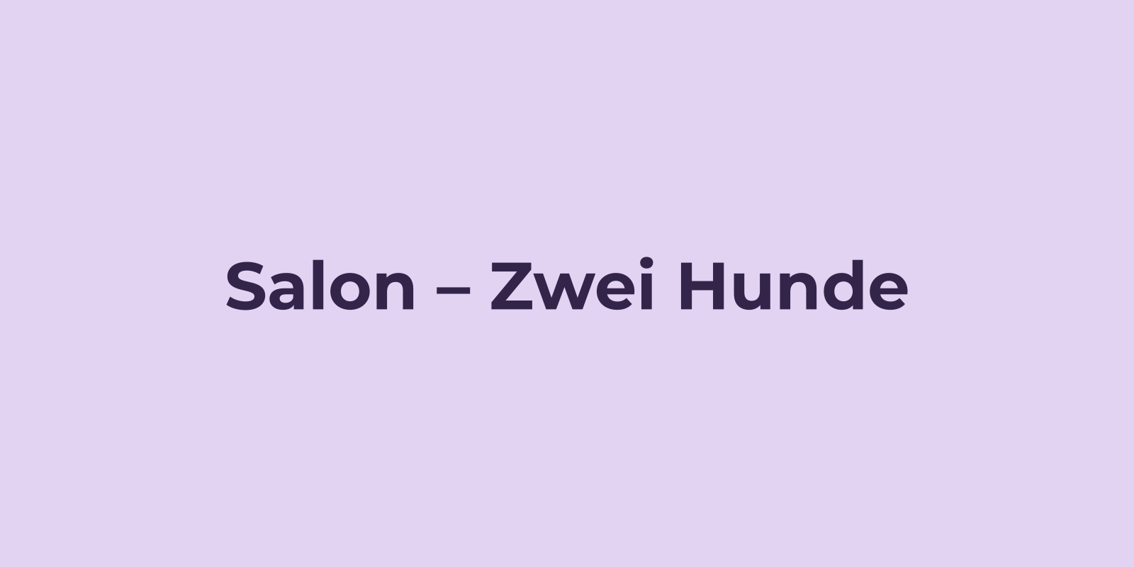 Zwei Hunde im Salon mit Joanna